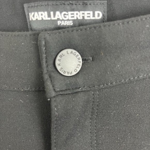 Karl Lagerfeld Black Rayon Pants - Picture 5 of 8